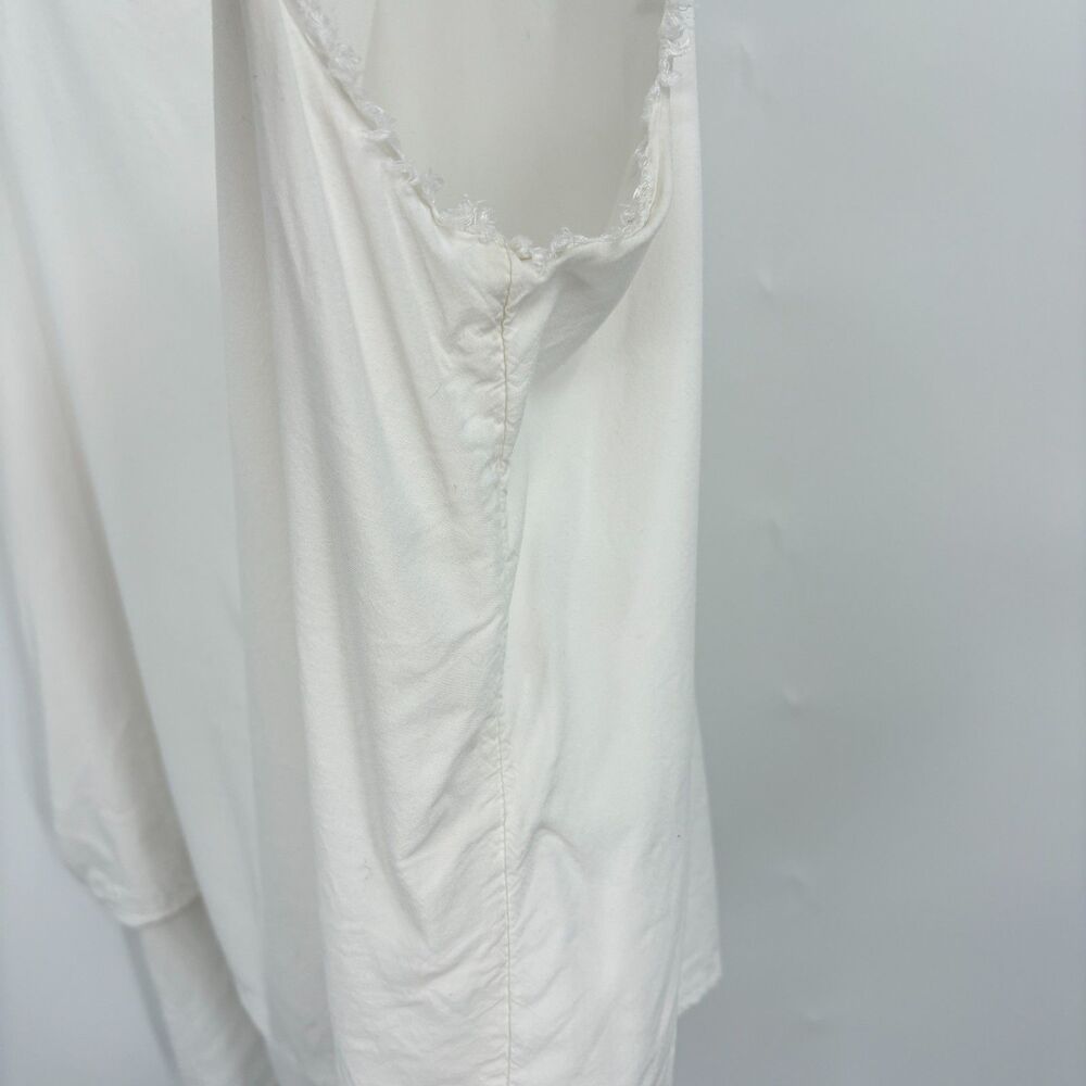 Sundance Women's White Scoop Neck Tiered Tank Top Large - Picture 9 of 11